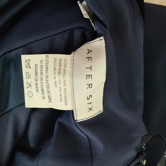 After Six Dress - Halter Dress - Midnight -size 6 - Picture 7 of 12